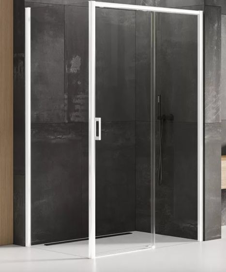 New Trendy PRIME WHITE Kabina prysznicowa 150x80 cm prawa, szkło 6 mm, biała D-0411A/D-0219B