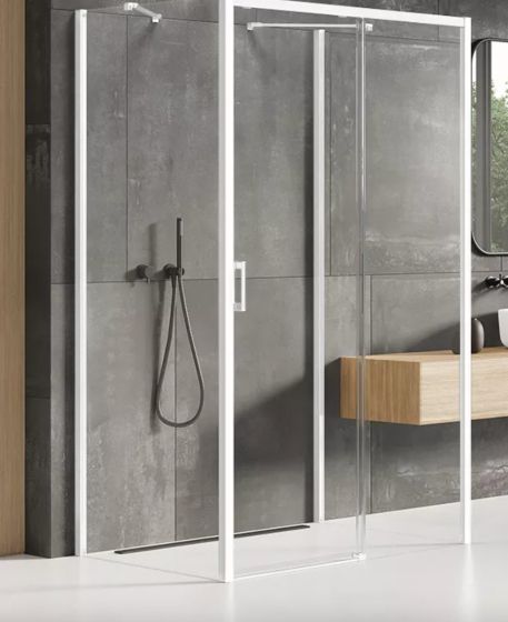 New Trendy PRIME WHITE Kabina przyścienna 150x90 cm prawa  K-1054