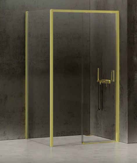 New Trendy PRIME LIGHT GOLD Kabina prysznicowa 150x90 cm prawa, jasne złoto K-1486