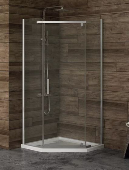 New Trendy NEW KOMFORT Kabina pięciokątna 80x80 cm chrom K-0803
