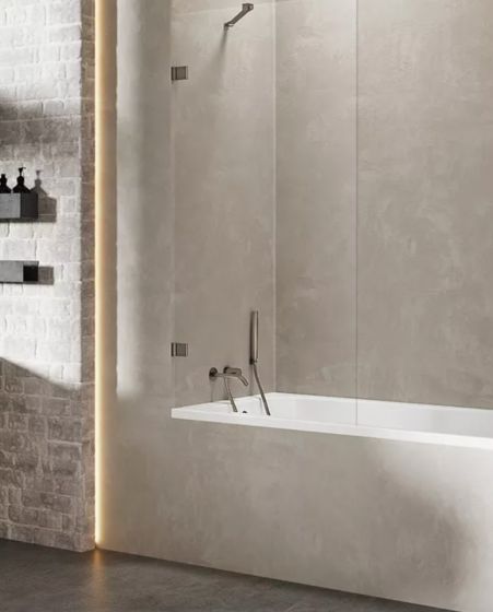 New Trendy Avexa Gunmetal Brushed Parawan nawannowy 100x150 cm gunmetal brushed EXK-3520