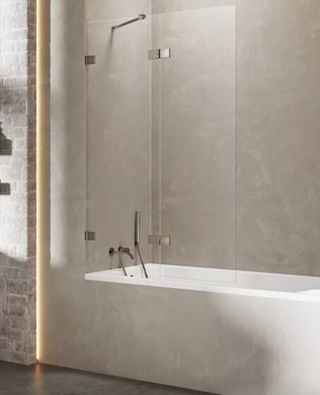 New Trendy Avexa Gunmetal Brushed Parawan 2-częściowy 120x150 cm lewy, gunmetal brushed EXK-3525
