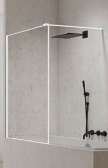 New Trendy NEW MODUS WHITE Parawan nawannowy 70x150 cm ze wspornikiem prostopadłym, biały z ramką EXK-2349-WP