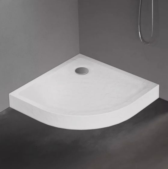 New Trendy MILD STONE Brodzik półokrąły 90x90x11,5 cm czarny B-0559