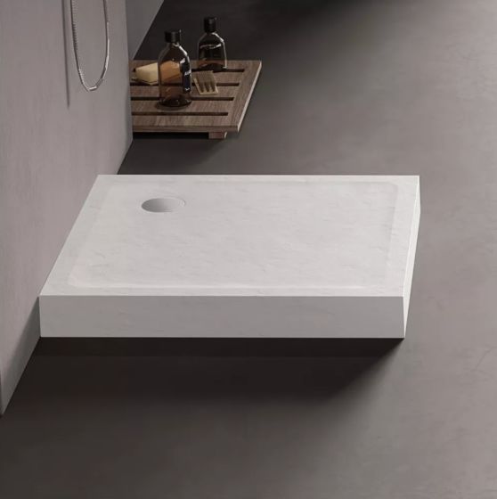 New Trendy MILD STONE Brodzik kwadratowy 100x100x11,5 cm czarny B-0564