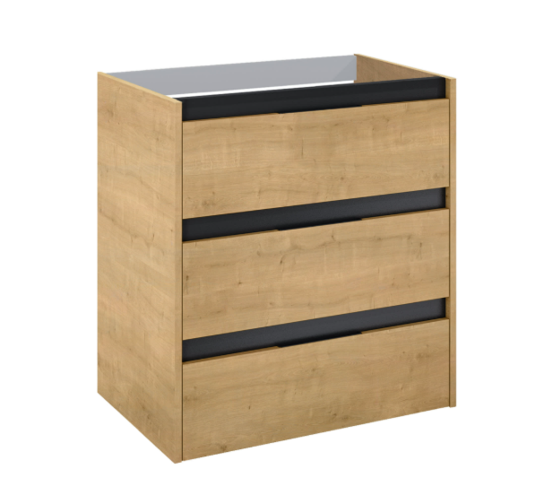 Roca Alpine Szafka łazienkowa 70 cm z 3 szufladami jasny dąb A857867464