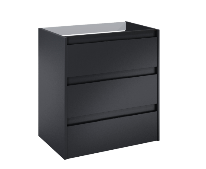 Roca Alpine Szafka łazienkowa 70 cm z 3 szufladami czarny mat A857867532