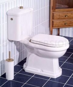 Kerasan Retro Kompakt WC odpływ pion z spłuczką stare złoto