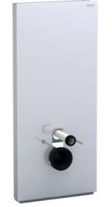 Geberit Monolith Plus Moduł sanitarny do miski WC wiszącej 114 cm kolor imitacja betonu/boki czarne