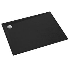 Schedline Brodzik kompozytowy Stabilsound Plus Libra Black Stone 90x160x4 cm, prostokątny