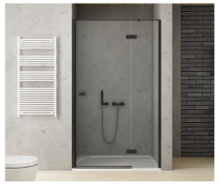 New Trendy Reflexa Black Drzwi prysznicowe do wnęki 110 cm prawe