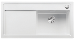 Blanco Zenar XL 6 S Sligranit PuraDur Biały prawa, korek automatyczny, deska jesion