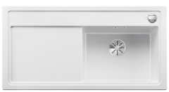 Blanco Zenar XL 6 S-F  Sligranit PuraDur Biały prawa, korek automatyczny, deska jesionowa 