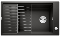 Blanco Elon XL 8 S Silgranit PuraDur Czarny odwracalny, kratka ociekowa, korek automatyczny 