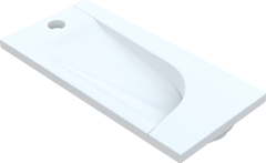 Vayer Boomerang Umywalka wpuszczana w blat 50x24 cm biała 