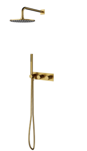 Omnires CONTOUR System prysznicowy podtynkowy  złoto szczotkowane 