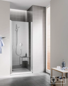 Kermi Cada XS Drzwi wahadłowe 1-skrzydłowe 80 cm białe, otwierane w prawo