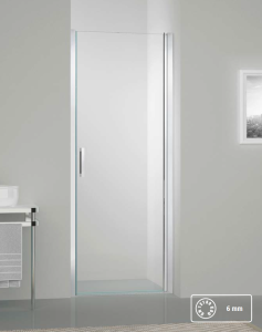 Kermi Acca Drzwi prysznicowe uchylne 80x190 cm srebro wysoki połysk