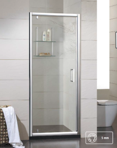 Kermi Acca Drzwi prysznicowe uchylne z przesuniętym punktem obrotu 80 cm srebro wysoki połysk