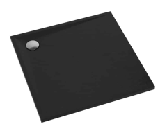 Schedline Libra Black Stone Brodzik kompozytowy 80x80 cm czarny kamień