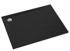 Schedline Libra Black Stone Brodzik kompozytowy prostokątny 80x100 cm czarny kamień