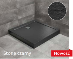 Radaway Doros C Compact Stone Brodzik kwadratowy z obudową 90x90 cm czarny