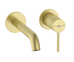 Roca Ona Bateria umywalkowa podtynkowa Brushed Gold