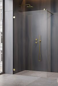 Radaway Essenza Pro 8 Kabina typu Walk-In 155 cm (153,5-154,3 cm) profil złoto szczotkowane