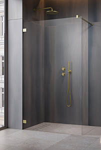 Radaway Essenza Pro 8 Kabina typu Walk-In 160 cm (158,5-159,3 cm) profil złoto szczotkowane