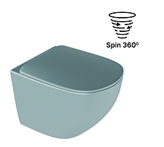 Excellent Luqa Miska WC 48 cm wisząca bezrantowa z deską wolnoopadającą mint blue mat