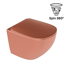 Excellent Luqa Miska WC 48 cm wisząca bezrantowa z deską wolnoopadającą terracotta