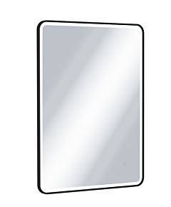 Excellent Corido lustro łazienkowe 80x60 cm oświetlenie LED mata grzewcza, czarny mat