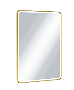 Excellent Corido lustro łazienkowe 80x60 cm oświetlenie LED mata grzewcza, złoty połysk
