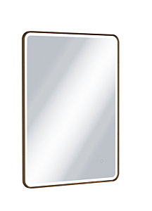 Excellent Corido lustro łazienkowe 80x60 cm oświetlenie LED mata grzewcza, miedź szczotkowana