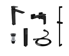 Excellent Zestaw Keria set 08 bateria umyw. bateria wan-prysz. korek klik-klak słuchawka czarny mat