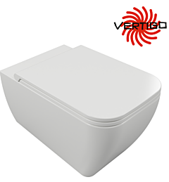 Excellent Quadra Vertigo zestaw miska WC bezrantowa, z deską wolnoopad. slim, biały połysk