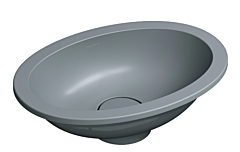 Omnires SHELL M+ umywalka podblatowa, 38 x 25 cm ash grey mat
