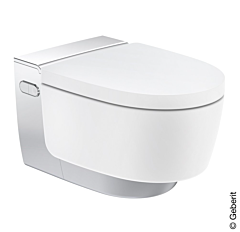 Geberit AquaClean Mera toaleta myjąca wisząca z TurboFlush, z deską WC z powłoką, kolor: biały/chrom