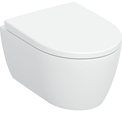 GEBERIT iCon Miska WC wirowa, krótka, TurboFlush z deską 35.5 x 49 cm biała