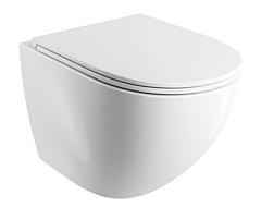 OTTAWA COMFORT  Miska WC wisząca SILENT POWER™ z deską wolnoopadającą, 54 x 37 cm biały połysk