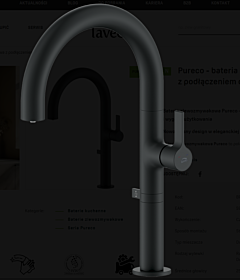 Laveo Pureco - bateria zlewozmywakowa z podłączeniem do filtra wody czarny mat