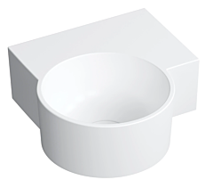 Omnires OVO M+ umywalka nablatowa/wisząca - prawa, 33 x 34 cm biały mat