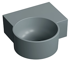 Omnires OVO M+ umywalka nablatowa/wisząca - prawa, 33 x 34 cm ash grey mat