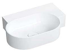 Omnires OVO M+ Umywalka umywalka nablatowa/wisząca prawa 55 x 38 cm biały połysk