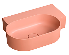 Omnires OVO M+ Umywalka umywalka nablatowa/wisząca prawa 55 x 38 cm coral mat