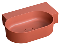 Omnires OVO M+ Umywalka umywalka nablatowa/wisząca prawa 55 x 38 cm terracotta mat