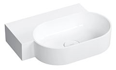 Omnires OVO M+ Umywalka umywalka nablatowa/wisząca lewa 55 x 38 cm biały połysk