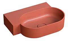 Omnires OVO M+ Umywalka umywalka nablatowa/wisząca lewa 55 x 38 cm terracotta mat