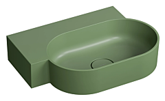 Omnires OVO M+ Umywalka umywalka nablatowa/wisząca lewa 55 x 38 cm olive mat
