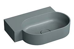 Omnires OVO M+ Umywalka umywalka nablatowa/wisząca lewa 55 x 38 cm ash grey mat